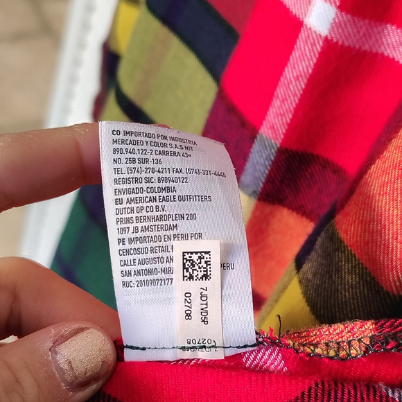 American Eagle Outfitters Multicolor Plaid Shirt - Picture 11 of 11